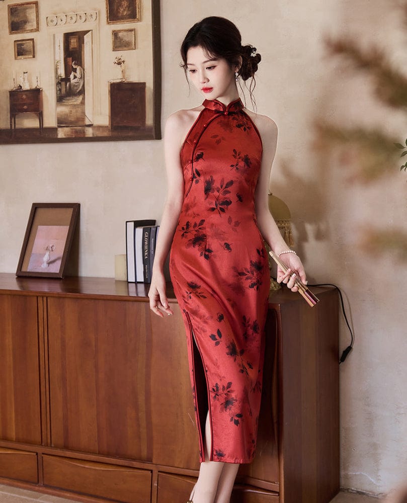 Beth and Brian Qipao-YG New Chinese style (新中式), sleeveless midi Cheongsam