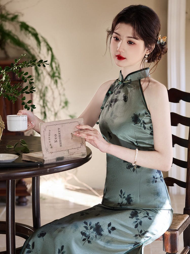 Beth and Brian Qipao-YG New Chinese style (新中式), sleeveless midi Cheongsam
