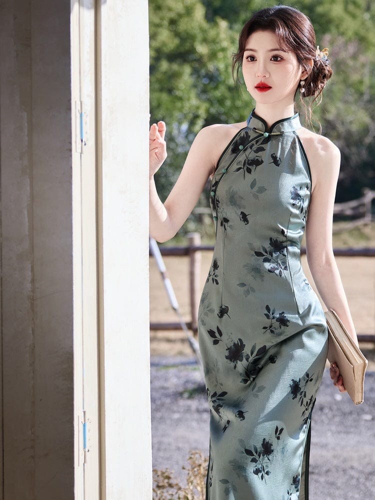 Beth and Brian Qipao-YG New Chinese style (新中式), sleeveless midi Cheongsam