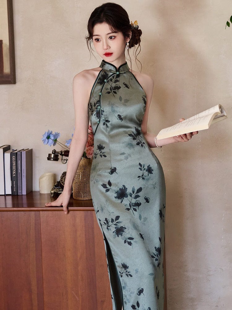 Beth and Brian Qipao-YG New Chinese style (新中式), sleeveless midi Cheongsam