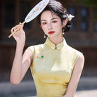 Beth and Brian Qipao-LSB New Chinese style (新中式), sleeveless midi Cheongsam