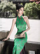 Beth and Brian Qipao-XL New Chinese style (新中式), jacquard midi Cheongsam