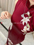 Beth and Brian Qipao-QZ Sleeveless, New Chinese style(新中式), High-end, red long Cheongsam