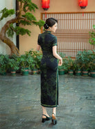 Beth and Brian Qipao-SYK Old Shanghai style, long Cheongsam with short sleeves
