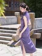 Beth and Brian Qipao-LSB Summer collection, jacquard satin, midi Cheongsam