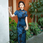 Beth and Brian Qipao-ZQYS Summer collection, floral midi Cheongsam for mother