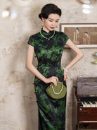 Beth and Brian Qipao-JD 19 mome mulberry silk, Old Shanghai style, high-end long Cheongsam