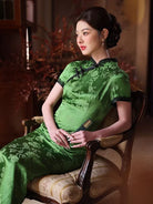 Beth and Brian Qipao-JD Old Shanghai style, 19 mome mulberry silk, high-end long Cheongsam