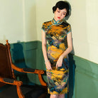 Beth and Brian Qipao-WXG High-end, 19 mome mulberry silk, thousand Miles of Mountains midi Cheongsam