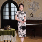 Beth and Brian Qipao-QXY Old Shanghai style, 19 mome mulberry silk, high-end midi Cheongsam