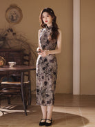 Beth and Brian Qipao-MYJ New Chinese style (新中式), sleeveless midi Cheongsam