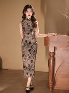 Beth and Brian Qipao-MYJ New Chinese style (新中式), sleeveless midi Cheongsam