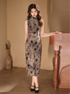 Beth and Brian Qipao-MYJ New Chinese style (新中式), sleeveless midi Cheongsam
