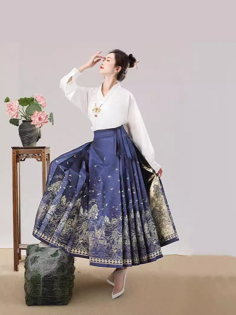 Beth and Brian Qipao-LZ Ming Dynasty, long MaMian Qun set 馬面裙套裝