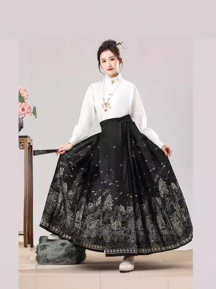 Beth and Brian Qipao-LZ Ming Dynasty, long MaMian Qun set 馬面裙套裝