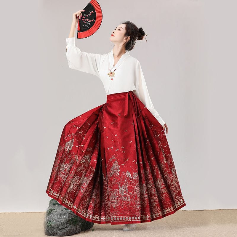 Beth and Brian Qipao-LZ Ming Dynasty, long MaMian Qun set 馬面裙套裝