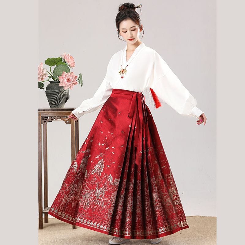 Beth and Brian Qipao-LZ Ming Dynasty, long MaMian Qun set 馬面裙套裝