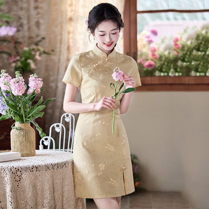 Beth and Brian Qipao-ZQYS Summer collection, cotton short Cheongsam