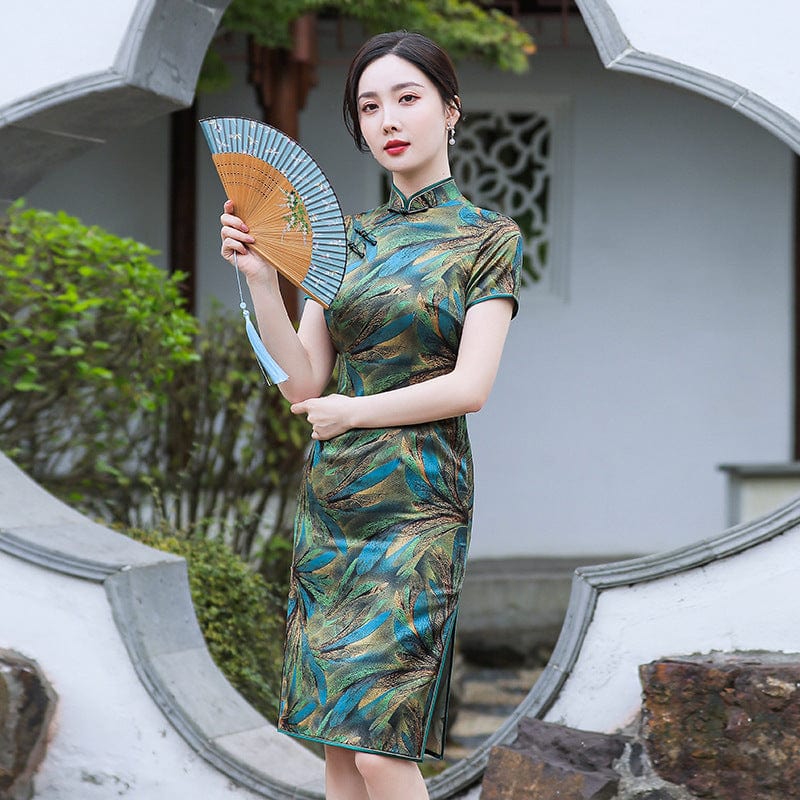 Beth and Brian Qipao-WXG Old Shanghai style, 19 mome mulberry silk, high-end midi Cheongsam