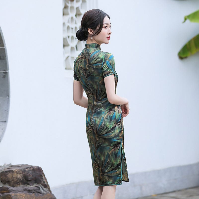 Beth and Brian Qipao-WXG Old Shanghai style, 19 mome mulberry silk, high-end midi Cheongsam