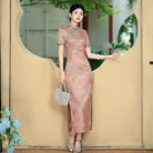 Beth and Brian Qipao-ZQYS Old Shanghai style, plus size, floral long Cheongsam