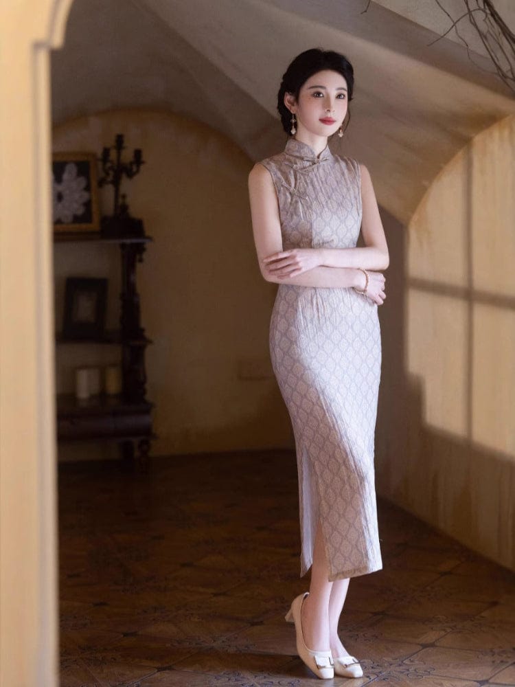 Beth and Brian Qipao-JLM Chinese retro style, cotton mid-length Cheongsam