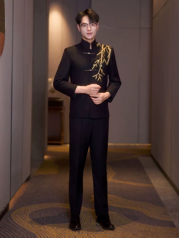 Beth and Brian Qipao-YLS Xiuhe Groom Outfit – Chinese Tang Suit & Zhongshan Jacket Set