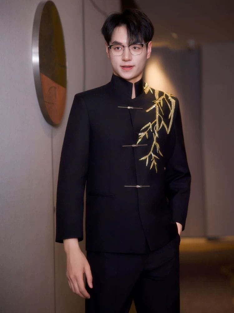 Beth and Brian Qipao-YLS Xiuhe Groom Outfit – Chinese Tang Suit & Zhongshan Jacket Set