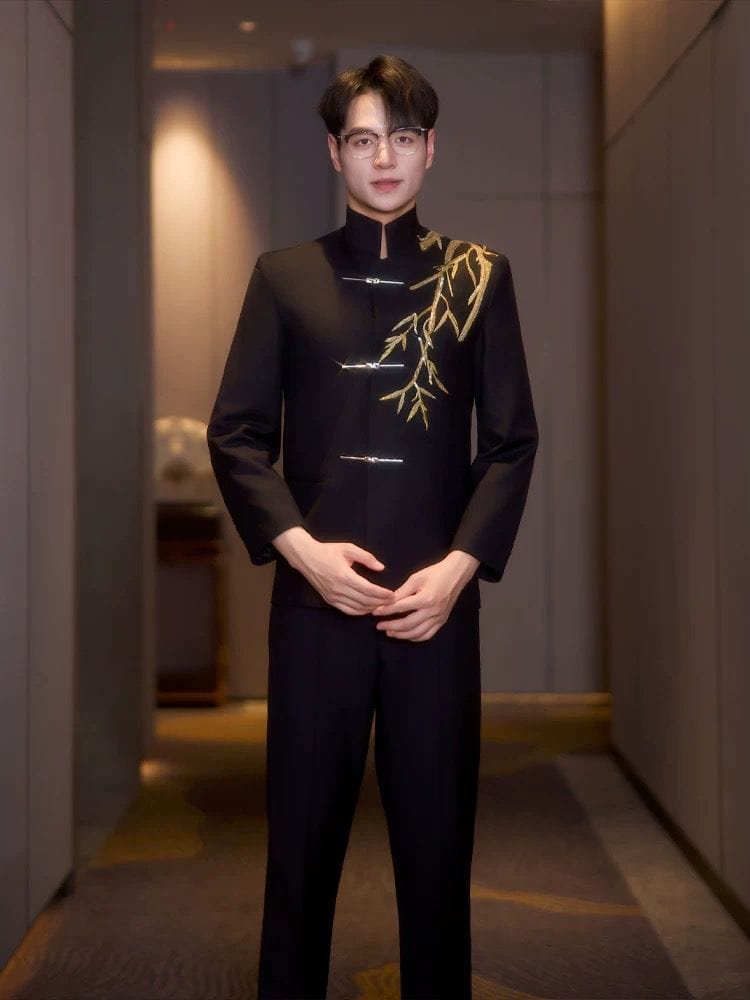 Beth and Brian Qipao-YLS Xiuhe Groom Outfit – Chinese Tang Suit & Zhongshan Jacket Set