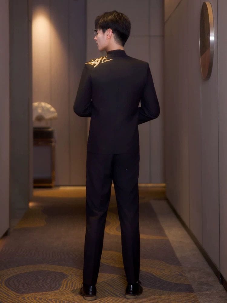 Beth and Brian Qipao-YLS Xiuhe Groom Outfit – Chinese Tang Suit & Zhongshan Jacket Set