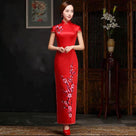 Beth and Brian Qipao-GYG Chinese Sequins prom dress, Triacetate Chinese evening Cheongsam