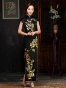Beth and Brian Qipao-GYG Chinese Sequins prom dress, Triacetate Chinese evening Cheongsam