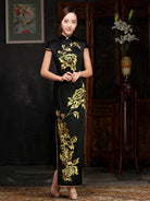 Beth and Brian Qipao-GYG Chinese Sequins prom dress, Triacetate Chinese evening Cheongsam