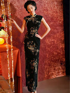 Beth and Brian Qipao-JQZ Old Shanghai style, jacquard midi Cheongsam with raglan sleeves