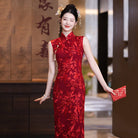 Beth and Brian Qipao-ZQYS Floral pattern, mesh fabric, wedding midi Cheongsam