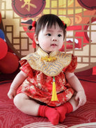 Beth and Brian Qipao-JNF Chinese outfit for baby, floral pattern baby Tang Jumpsuit