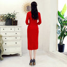 Beth and Brian Qipao-QXF Floral pattern, wedding lace mid-length Cheongsam