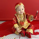 Beth and Brian Qipao-DD Chinese outfit for baby, imperial style baby Tang Suit set