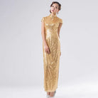 Beth and Brian Qipao-GYG Chinese Sequins prom dress, Sequins Chinese evening Cheongsam