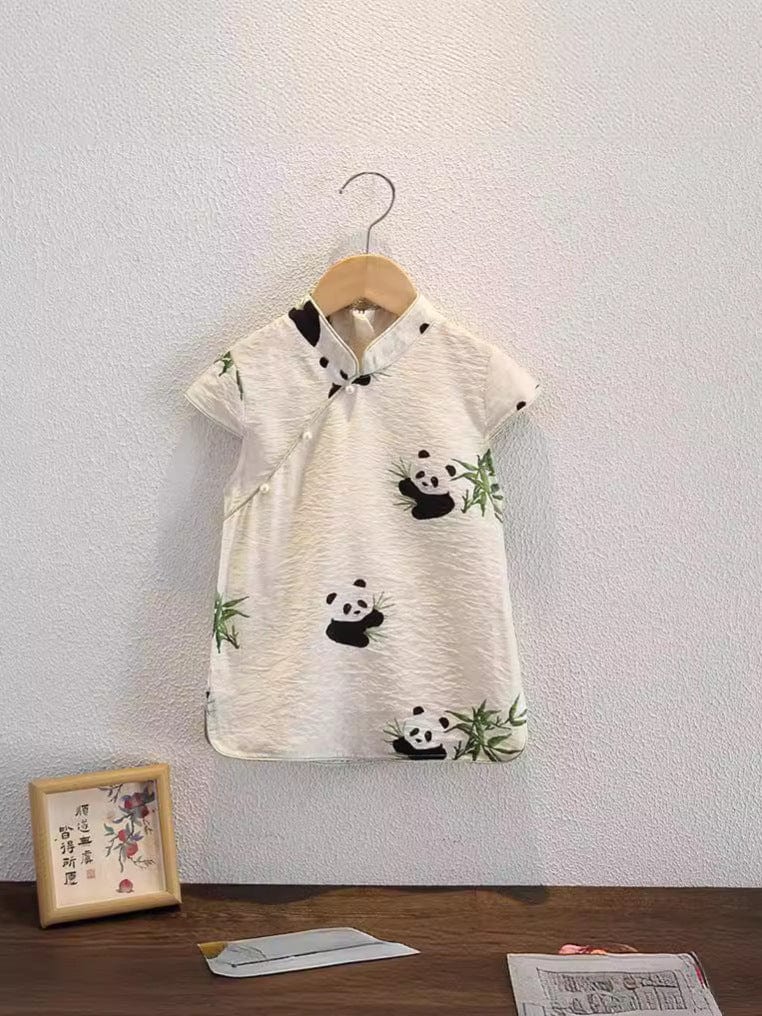 Beth and Brian Qipao-XH Chinese outfit for baby, panda pattern baby Tang suit set&Qipao