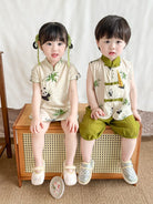 Beth and Brian Qipao-XH Chinese outfit for baby, panda pattern baby Tang suit set&Qipao