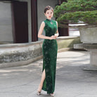 Beth and Brian Qipao-LMO Sleeveless, water-drop collar, velvet long Cheongsam
