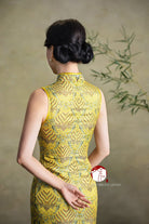 Beth and Brian Qipao-Exclusivedesigner Exclusive designer collection, wave pattern, water drop collar long Qipao