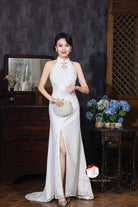 Beth and Brian Qipao - Exclusive Exclusive designer collection, lace fishtail Qipao