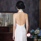 Beth and Brian Qipao - Exclusive Exclusive designer collection, lace fishtail Qipao