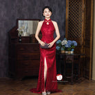 Beth and Brian Qipao - Exclusive Exclusive designer collection, sequins fishtail Qipao