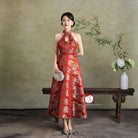 Beth and Brian Qipao-Exclusivedesigner Exclusive designer collection, Thousands Miles of Mountains and Rivers midi Qipao