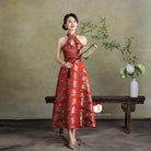 Beth and Brian Qipao-Exclusivedesigner Exclusive designer collection, Thousands Miles of Mountains and Rivers midi Qipao