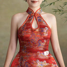 Beth and Brian Qipao-Exclusivedesigner Exclusive designer collection, Thousands Miles of Mountains and Rivers midi Qipao