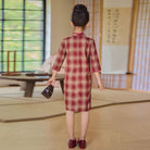Beth and Brian Qipao-XYG Children Qipao dress, plaid pattern Qipao dress for little girls